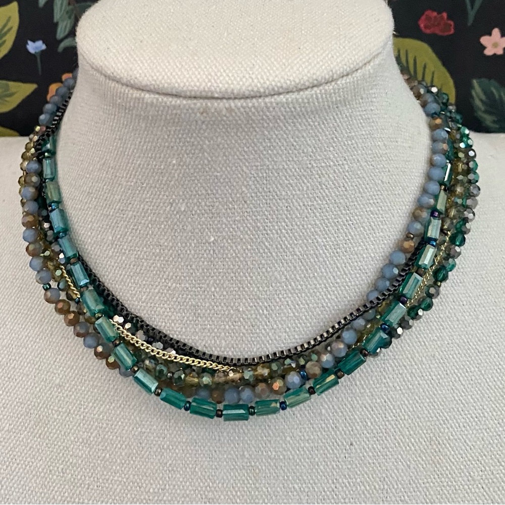 Free People Multicolor Beaded Choker Necklace